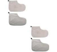 IWOWHERO 2 Paia Stivali Cera Casa Intensivo Guanto Termale Paraffina Copri Piedi Per Pedicure Terme Borse Per i Piedi Buccia Del Piede Maschere Per i Piedi Segreti Peluche Grey