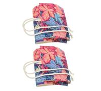 IWOWHERO 2 Pezzi Astuccio Rotolo in Tela con Scomparti Organizer Portapennelli per Acquerelli e Colori Olio Custodia Artigianale con Foglia d Acero Colorata per Artisti e Viaggiatori