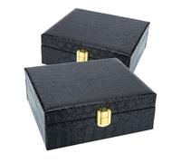 IWOWHERO 2 pezzi Custodia Portasigari Portatile con Manico e Chiusura Scatto Scatola Umidificatore con Coperchio Ribalta per Viaggio Protezione Polvere e Organizer Multifunzionale