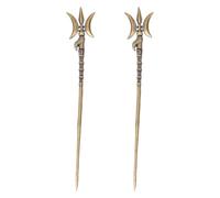 IWOWHERO 2 pezzi di bacchette per capelli in stile cinese per capelli lunghi - Bastoncini Hanfu antichi per acconciature con chignon e costumi a tema vintage per cosplay