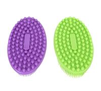 IWOWHERO 2 Pezzi Di Spazzola in Silicone Per Spazzola Per Il Cuoio Capelluto Massaggio Del Cuoio Capelluto Fornitura Per Il Bagno