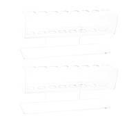 IWOWHERO 2 pezzi Espositore Acrilico Trasparente con Scomparti Organizer Elegante per Strumenti Nail Art Pennelli Trucco e Accessori Manicure per Casa Ufficio e Saloni Professionali