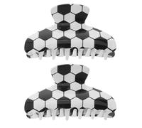 IWOWHERO 2 Pezzi Fermaglio per Chioma Calcio in Plastica Forza Moderata senza Mal di Testa, Accessorio Sportivo Elegante per Donne e Ragazze Durante Partite di Calcio