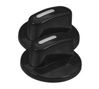 IWOWHERO 2 Pezzi Manopole Nera per Elettrodomestici da Cucina, Pomelli Foro Interno 6 Mm a Forma in Abs, Facile Installazione e Manutenzione, Adatti a Piano Cottura e Altri Dispositivi