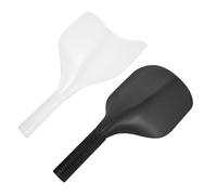 IWOWHERO 2 pezzi Maschera Protettiva Parrucchiere con Manico Scudo Viso Riutilizzabile per Trucco e Colorazione Capelli Protezione Ottimale per Centri Estetici e Barber Shop Nero e