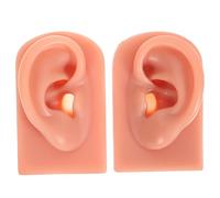 IWOWHERO 2 pezzi Orecchio in Silicone Realistico per Pratica Piercing Orecchie Artificiali Flessibili e Riutilizzabili Umano per Formazione Professionale e Esercitazioni di Foratura
