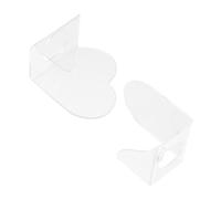 IWOWHERO 2 pezzi Palette Trucco Trasparente in Acrilico Riutilizzabili Ergonomiche per Fondotinta Ombretti e Leggere e Resistenti per Saloni e Viaggi