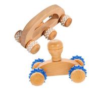 IWOWHERO 2 Pezzi Per Il Rilassamento Delle Gambe Muscolo Piede Rotolante Massaggiante Palmare Spalla Massaggio Muscolare Corpo Massaggiatore Muscolare Facciale Di Legno
