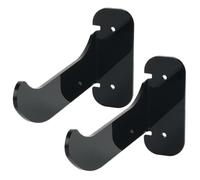 IWOWHERO 2 Pezzi Porta Tappetino Yoga in Acrilico Nero con Pre-forati per Montaggio Muro Organizer per Tappetini Fitness e Ginnastica Casa Supporto Salvaspazio per Tappetino Ginnastica