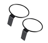 IWOWHERO 2 pezzi Supporto Muro per Vasi da Anello Portafiori Nero Ganci in Metallo per Piante da Interno ed Esterno su Balcone Giardino e Soggiorno