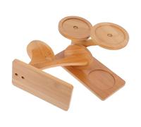 IWOWHERO 2 Pezzi Supporto per Piante da Scrivania in bambù Portavaso Multi-Livello Resistente per Vasi Interni Scaffale Angolare per Esposizione di Piante e Oggetti Decorativi