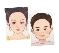 IWOWHERO 2 Pezzi Tavole per Pratica Face Painting per Pz Lavabili e Riutilizzabili Sagome Trucca Ragazzo Ragazza Ragazza con Volto Realistico per Allenamento Creativo e Facile Pulizia