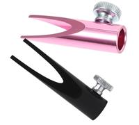 IWOWHERO 2 pezzi Temperamatite per Matite Trucco Affilatore Cilindrico Doppio per Eyeliner e Sopracciglia Strumento Cosmetico Portatile e Veloce Design Elegante Nero e Rosa Adatto Scuola e