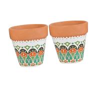 IWOWHERO 2 Pezzi Vaso in Argilla Rossa Per Piante Cactus e Piante Di Dimensioni Ridotte Decorazione Per Realizzato in Materiale Affidabile e Resistente