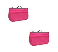 IWOWHERO 2 Pz Fodera per borsetta borsa da toilette per uomo borse da uomo zaini per viaggiare vano inter borsone inter utili fodere per borse borsa da viaggio portatile nylon Rosy
