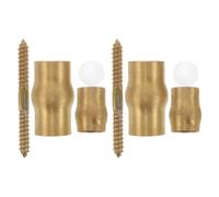 IWOWHERO 2 Set Accessori Bastone Passeggio Antiscivolo in Ottone e Metallo Ricambi Connettori per Anziani per Sicurezza e Supporto Stabile Durante Camminata Quotidiana Facile Installazione