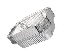 IWOWHERO 20 Pezzi Teglie Quadrate in Alluminio USA e Getta Vaschette per Cottura e Arrosto Resistenti Alte Temperature per Feste BBQ e Preparazioni Dolci e Salate