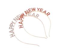 IWOWHERO 2pezzi Cerchietto Lettere e Strass Decorativo Copricapo per Feste di Capodanno e Stagione Accessorio per Testa Elegante e Grazioso