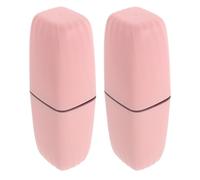 IWOWHERO 2pezzi Custodia Spazzolino da Viaggio Doppia Coperchio Protettivo Contenitore per Spazzolini e Tazza per Collutorio per Campeggio e Viaggi di Lavoro Organizzatore Portatile