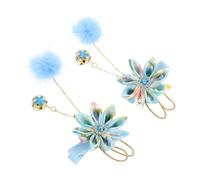 IWOWHERO 2pezzi Fermagli per Chioma Donna Blu Forma a Fiore Classica, Stile Retrò Unico e Durevole, Clip per Chioma Charm Pendente, per Ragazze e Ragazzo Ragazza