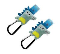 IWOWHERO 2pezzi Ganci Per Passeggino Inossidabile Supporto Pratico Per Borse e Accessori Adatto Tutti Modelli Di Carrozzine Design Carino Forma Di Coccodrillo