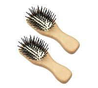 IWOWHERO 2pezzi Spazzola Massaggiante Per Capelli in Legno Con Pettine Antistatica Districante Per Tutti i Tipi Di Capelli Per Viaggi