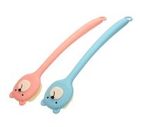 IWOWHERO 2pezzi Spazzola Per Doccia Manico Lungo Spazzola Bagno Portatile Realizzata Materiali Qualità Offre Un Confortevole Protegge La Pratica Conservare