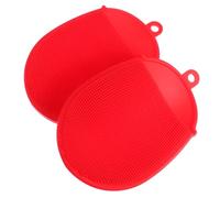 IWOWHERO 2pezzi Spazzola Silicone Per Corpo e Capelli Massaggio Esfoliante Doccia Rimuove Cellule Morte Per Viso e Gambe Facile Da Pulire e Sterilizzare