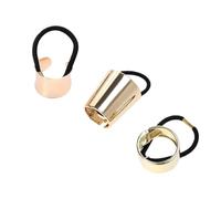 IWOWHERO 3 pezzi Elastici per Capelli con Polsino in Metallo Dorato Fasce Elastiche con Cerchio per Code di Cavallo Accessori Raffinati per Donne e Ragazze Adatti Capelli Spessi e Sottili
