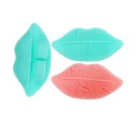 IWOWHERO 3 pezzi Spazzola Pulizia Viso in Silicone da Mini Esfoliante Labbra e Naso Morbida e Resistente Leggera e Portatile per Uso Quotidiano e Viaggi Colore Casuale Colore Casuale