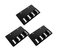 IWOWHERO 3 pezzi Supporto per Tagliacapelli da Parete Nero Organizer Antiscivolo per Strumenti da Barbiere e Salone Custodia Salvaspazio per Tosatrici Elettriche Design Elegante e