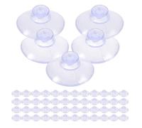 IWOWHERO 300 Pezzi Ventose Trasparenti in Plastica per Tavoli in Vetro Mini Ventose Riutilizzabili con Forte Aderenza per Decorazioni e Organizzazione Su Superfici Vetrate