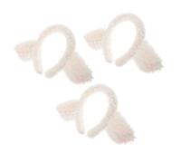 IWOWHERO 3pezzi Fascia per Orecchie di Pecora Morbida Copricapo per Animali da Fattoria Orecchie di Agnello Accessori per Cosplay da Festa in Cartone Animato Adatto per Ragazzo Ragazza