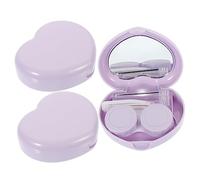 IWOWHERO 3sets Porta Lenti Contatto Da Viaggio Scatola Per Lenti Con Design e Stile Cuore Contenitore Sicuro e Pratico Per Uso Quotidiano e Trasferta