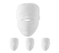 IWOWHERO 4 asciugamani per il viso: asciugamano in morbido pile di corallo per impacchi caldi e freddi - maschera per il viso con elastico per la routine di bellezza e la spa