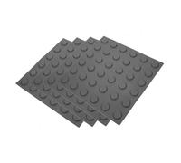 IWOWHERO 4 fogli Mattonelle Adesive per Marciapiedi Mattoni Ciechi in PVC Resistente all Acqua Pratici Pannelli Tattici Multifunzionali per Percorsi Pedonali Sicuri e Accessibili