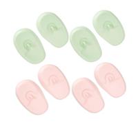 IWOWHERO 4 paia Paraorecchie in Silicone Resistenti al Calore per Tintura Capelli Copri Orecchie Impermeabili e Riutilizzabili da Rosa Verde per Protezione Domestica Durante la Colorazione