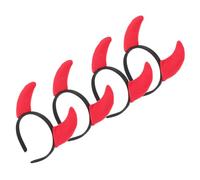 IWOWHERO 4 Pezzi Cerchietti Corna Diavolo Accessori Costume Halloween Leggeri e Comodi Copricapo Mascherata per Feste e Festival Design Realistico per Adulti