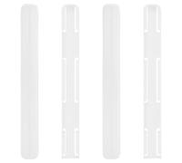 IWOWHERO 4 pezzi Guide Scorrevoli Autoadesive per Binari Bianchi Resistenti per Riparazione e Te Compatibili con Mensole Estraibili e Cassettiere Installazione Facile senza Danni