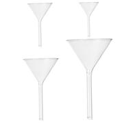 IWOWHERO 4 pezzi Imbuto da Laboratorio in Vetro Borosilicato Resistente per Trasferimenti Precisi Liquidi Esperimenti Chimici