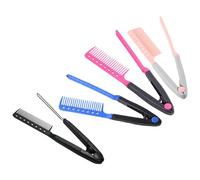 IWOWHERO 4 Pezzi Pettine Lisciante Capelli Forma V Pieghevole Resistente al Calore Spazzola Salone per Styling Professionale Controllo Stabile e Lisciatura Rapida per Capelli Annodati e