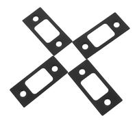 IWOWHERO 4 pezzi Piastra di Sicurezza per Serratura Porta in Acciaio Inossidabile con Guida Blocca Scrocco per Porte Esterne ed Interne in Legno Rinforzo Contropiastra Blocca Serratura