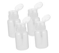 IWOWHERO 4 Pezzi spremere la bottiglia bottiglie semplice viaggio moderno spingere verso il basso il flacone della pompa vasetto per togliere lo smalto pompa liquida plastica