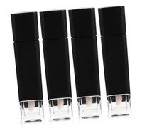 IWOWHERO 4 Pezzi Tubi per Lucidalabbra in Plastica Trasparente 5g Tappo Ricaricabile e Design Leggero, da Conservare in Trousse Trucco come Regalo per Famiglia