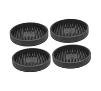 IWOWHERO 4 Pezzi Vassoio Porta Stantuffo per WC Antiscivolo da Tappetino Asciugatura Igienico per Bagno e Cucina Grigio Cemento Base Antiscivolo per Stabilità e Raccolta Liquidi