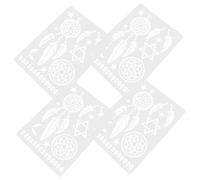 IWOWHERO 4 Stencil per Pittura Murale Mandala Grandi Stencil per Decorazioni Riutilizzabili in Materiale per Animali Domestici