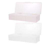 IWOWHERO 4pezzi Scatola Organizer Manicure Contenitori Compatti Per Strumenti Unghie Pennelli e Accessori Nail Art Portaoggetti Leggero e Portatile Per Piccoli Gioielli e Smalti