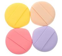 IWOWHERO 4pezzi Spugne Makeup Schiuma Morbida Di Spugnette Rotonde Per Fondotinta Crema e Polvere Utilizzabili Secco e Bagnato Facili Da Pulire e Portatili Per Casa e Viaggio