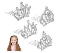 IWOWHERO 4pezzi Tiara Per Corone Decorate Per Feste Compleanno e Spettacoli Accessori Per Principesse Resistente e Per Eventi Festivi Teatrali
