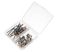 IWOWHERO 50 Pezzi 50 Chiodi da Muro Neri Testa in Ottone per Appendere Quadri e Decorazioni, Kit da 50 Pezzi Scatola per Montaggio Stabile su Cartongesso e Muratura, Supporto Resistente per